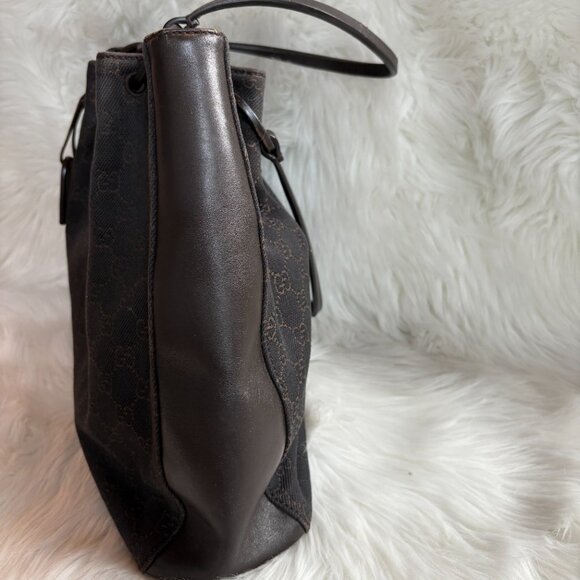 Gucci Monogram Tote Bag Dark Brown - Picture 7 of 13